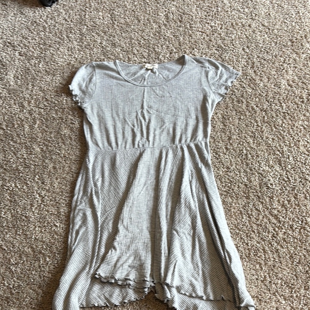 Tucker + Tate Gray Striped Mini Dress